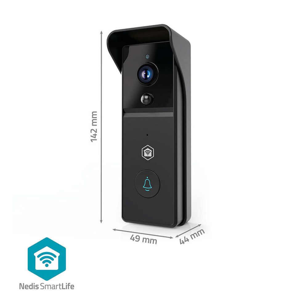 DØRKLOKKE NEDIS SMARTLIFE VIDEO WIFI SVART