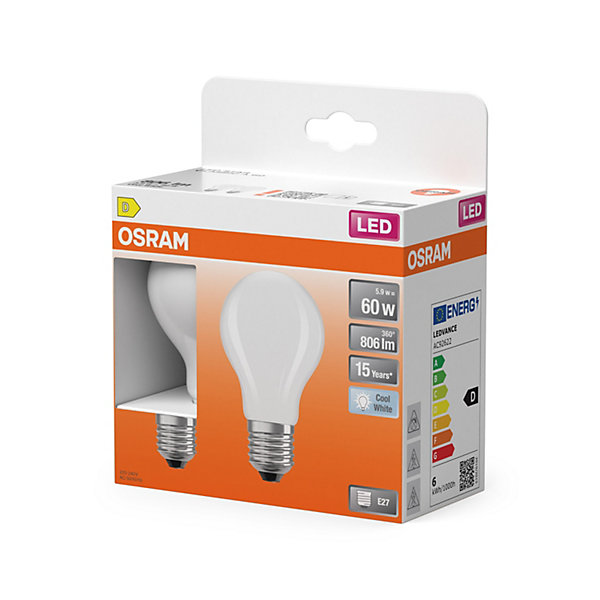 OSRAM Lampe LEDAmpoule étoile forme A 60 filament 5,9 W Mat E27