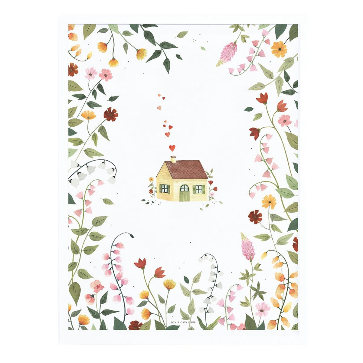 - Affiche enfant encadrée maison en Papier Multicolore