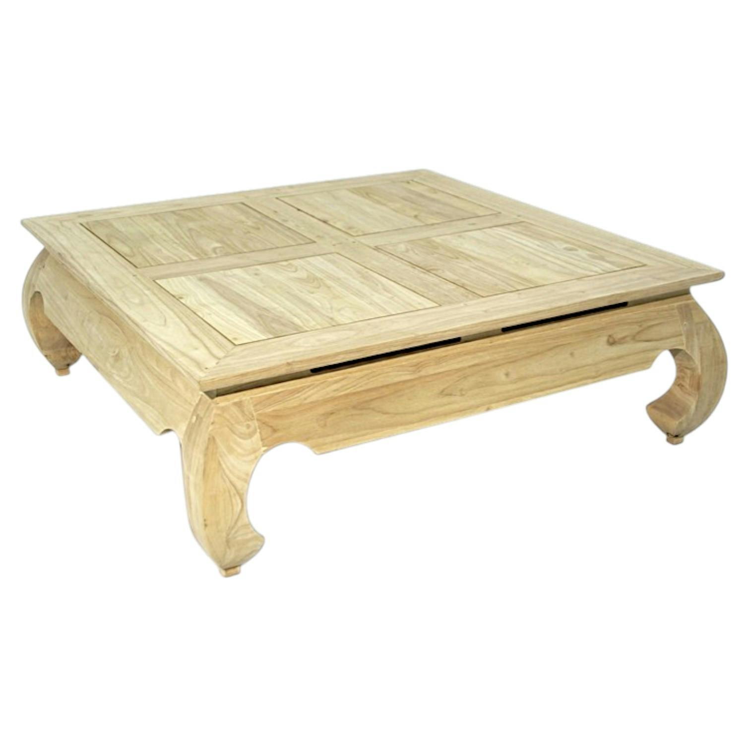 Table basse Opium hévéa 100x100x35cm MAORI