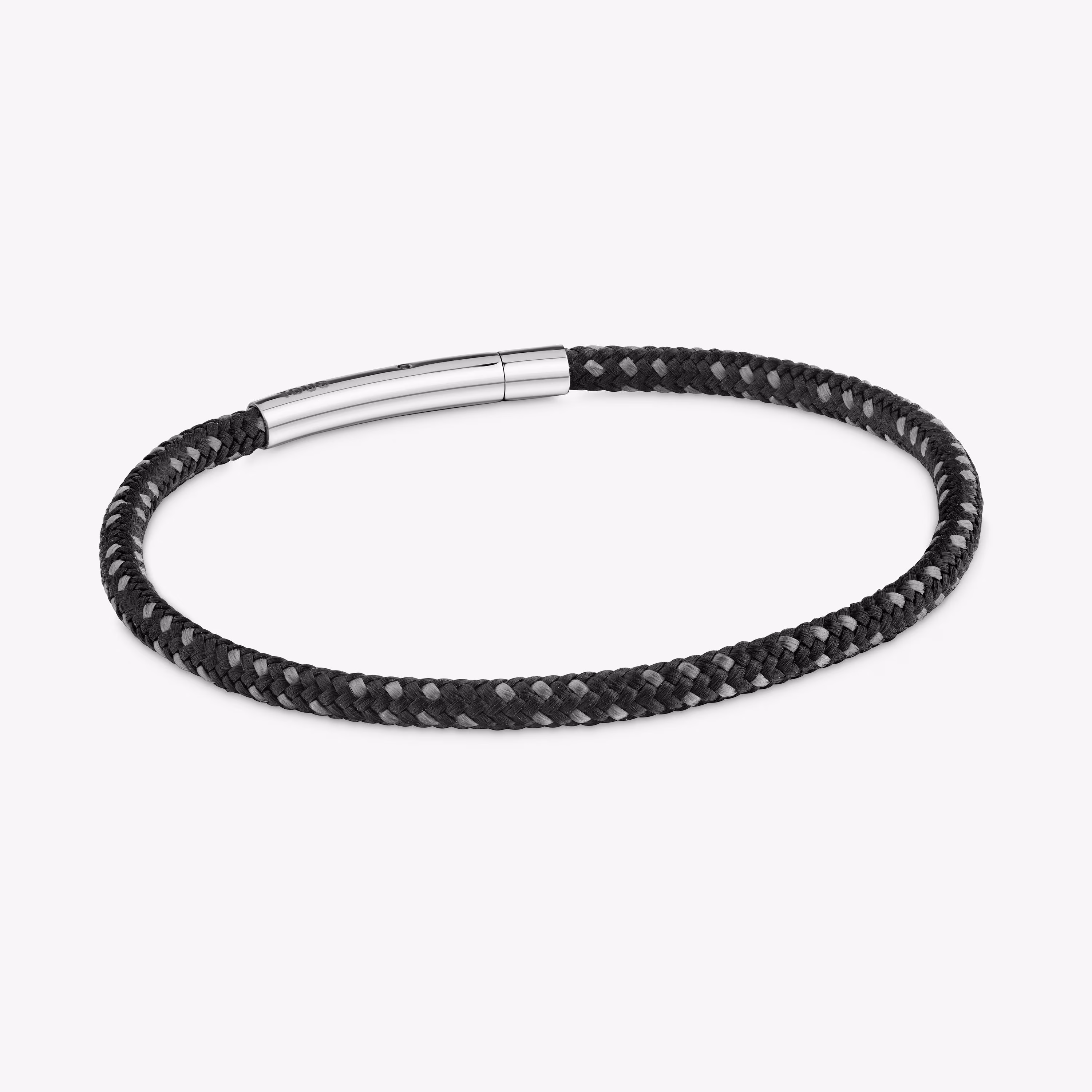 Pulsera con cordón negro y acero TOUS Basics