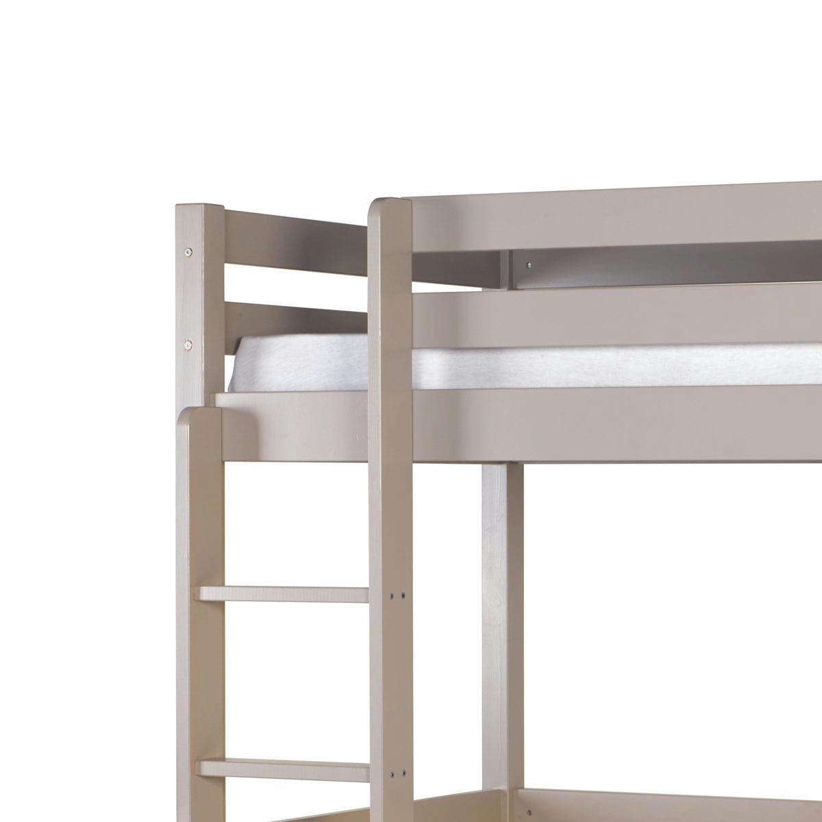 AARON - Lit mezzanine 90x190 cm bois massif lin