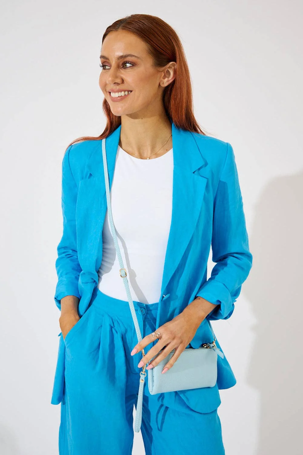 New Haven Crossbody Wallet - Light Blue