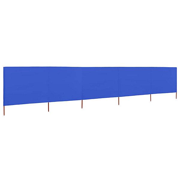 Brises-vue paravent 5 panneaux tissu 600 tissu bleu Helloshop26