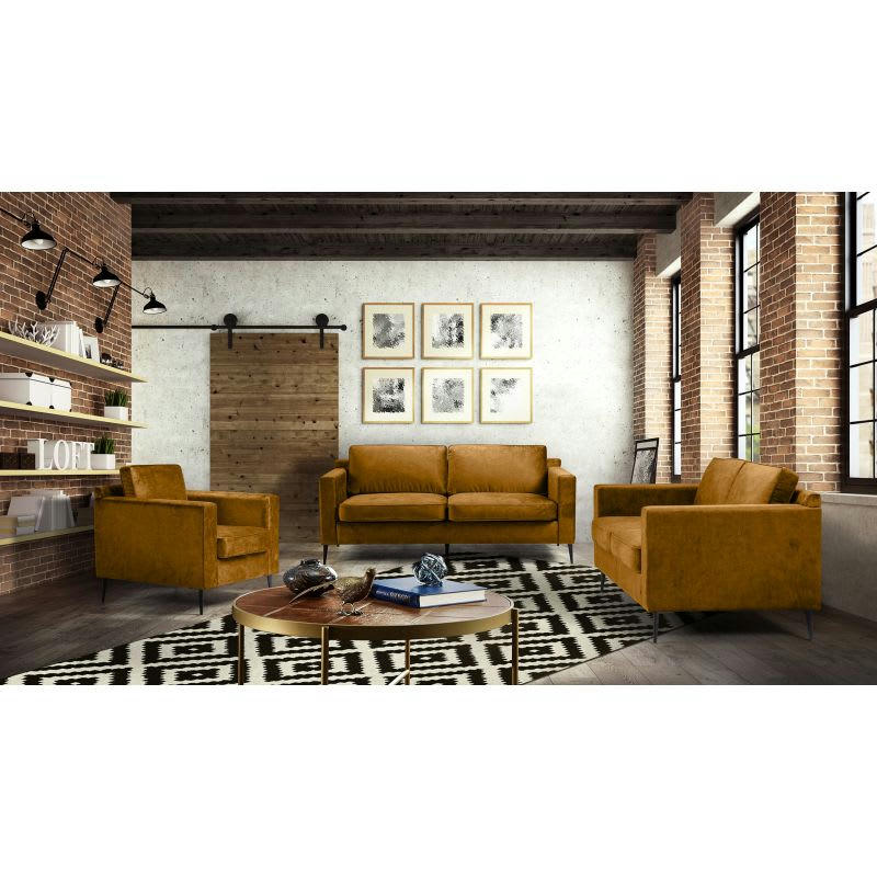 ARNOLD - Fauteuil lounge structure hêtre et piétement métal