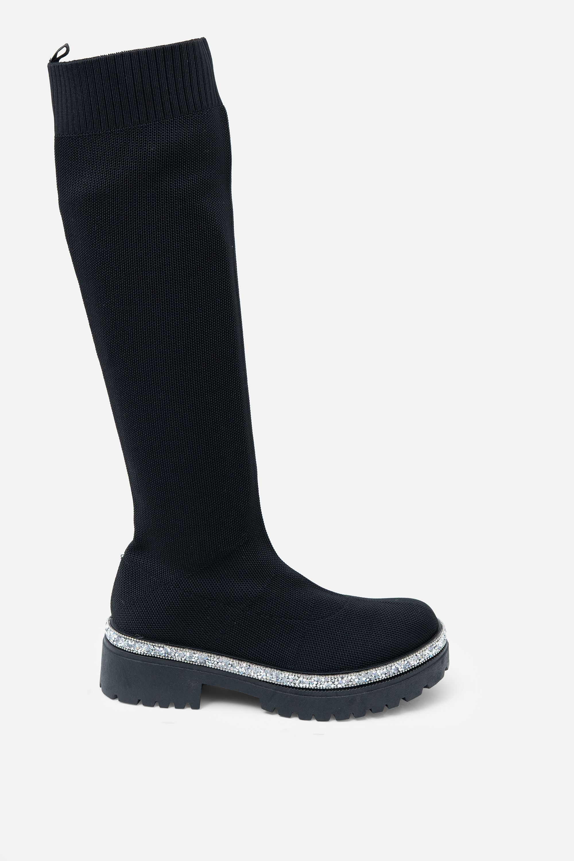 Love Lemonade Sparkly Calf Stretch Sock Boots