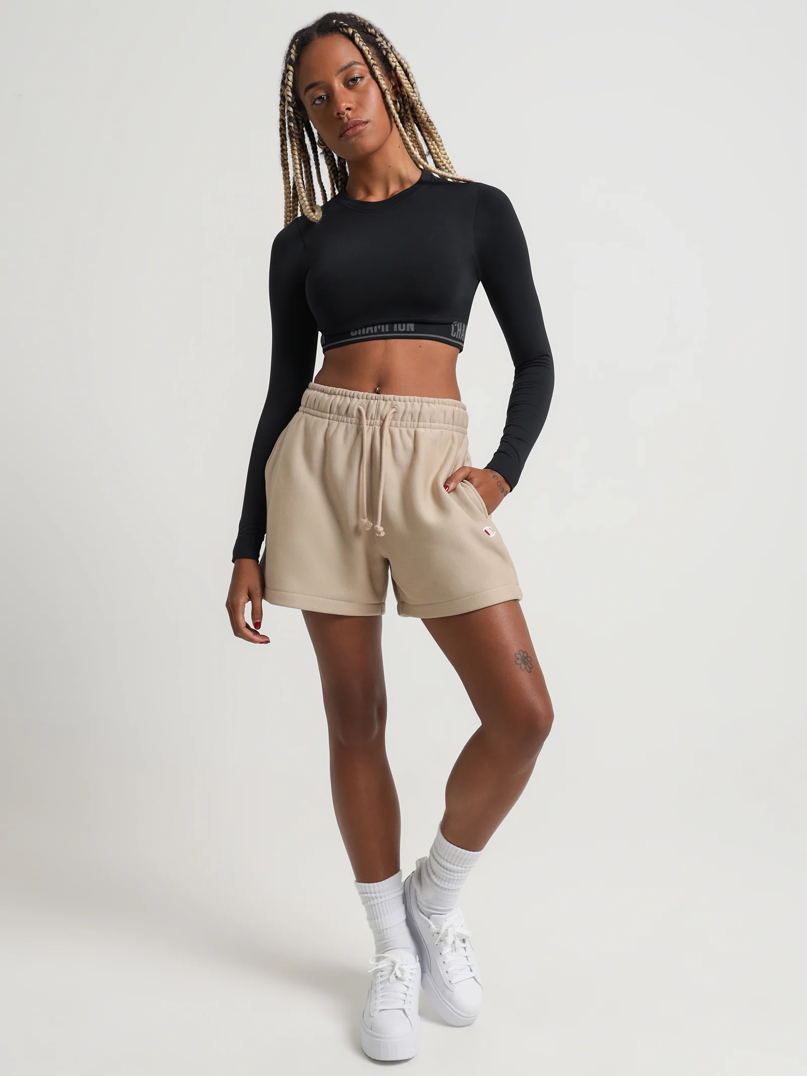 Reverse Weave Small C Relaxed Shorts