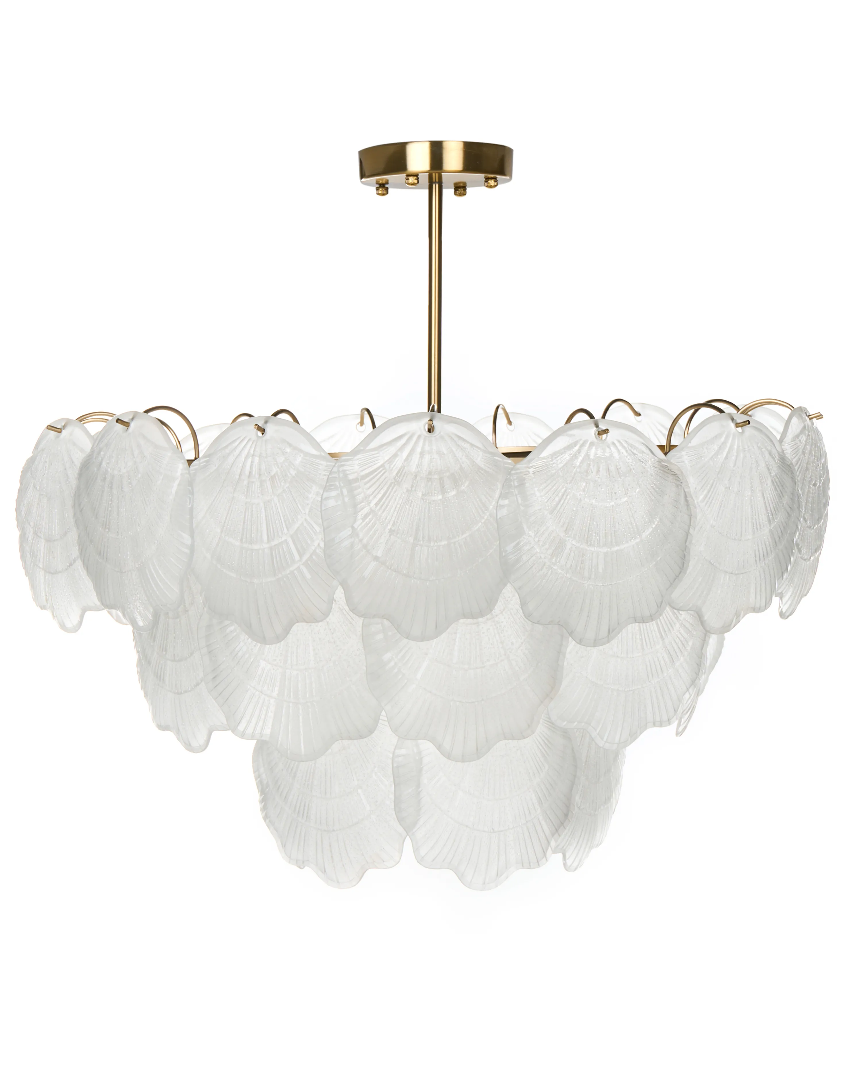 Chandelier CAPLINA Glass Brass