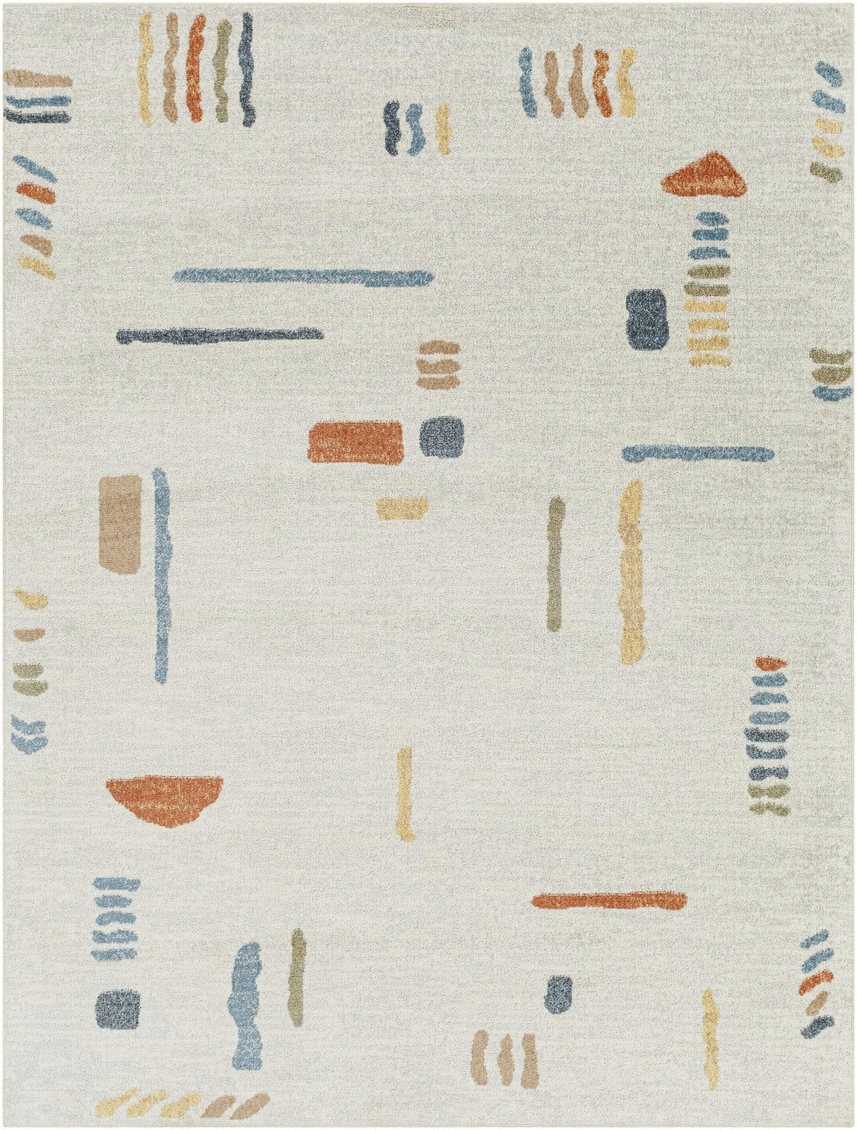 AMELIA - Tapis Scandinave Lavable en Machine Multicolore/Gris 160x213