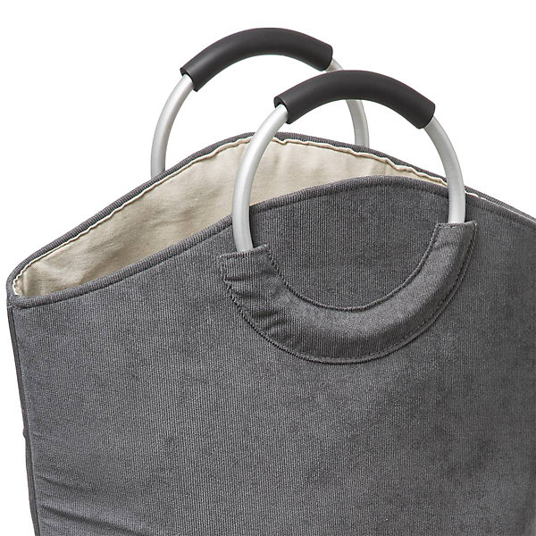 Panier à linge velours Gris anthracite Trio - 5Five
