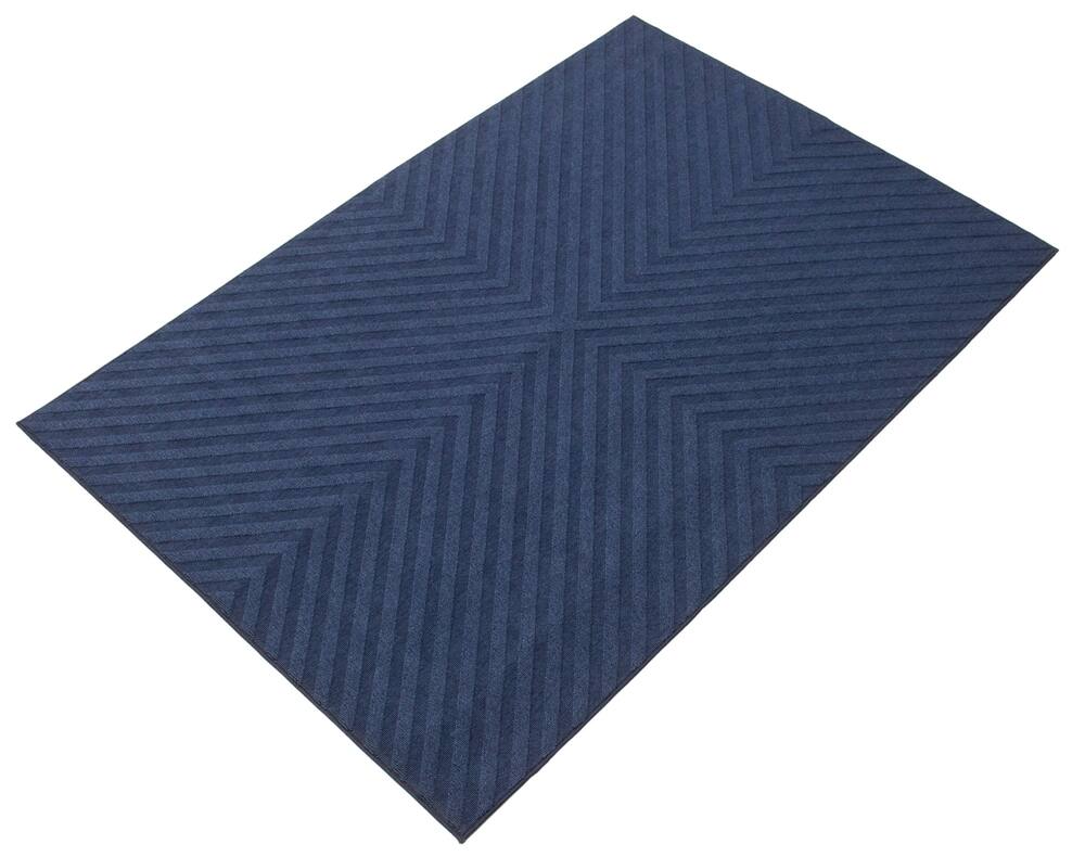 ECARPET Milan Indoor/Outdoor Area Rug, Blue, Assorted Sizes