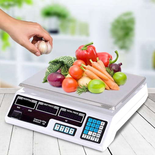 SOGA 2X Digital Kitchen Scales 40kg Electronic Food Weight White