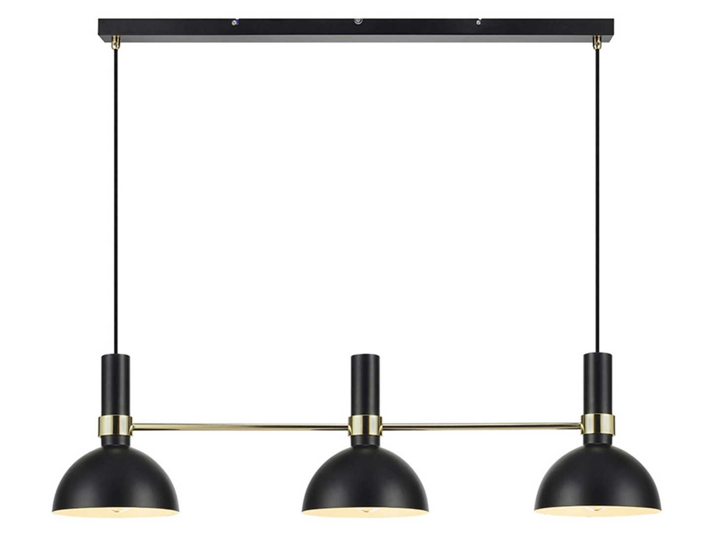 Lampa wisząca Larry 3-punktowa metalowa czarna
