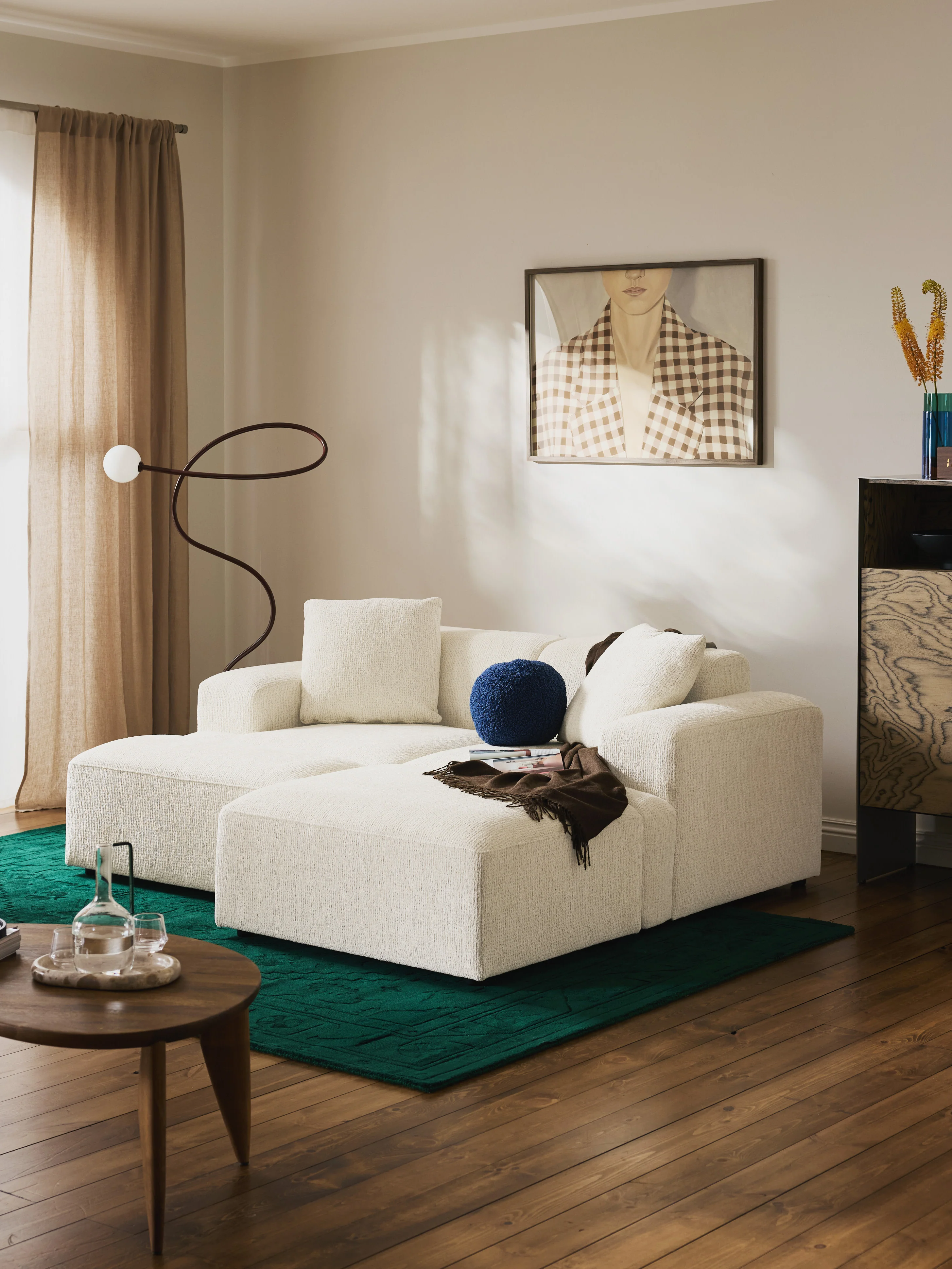 Sofa-Hocker Melva, B 99 x T 72 cm