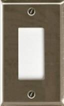 Atron Electro Industries 2167RBN Rocker Style Switch Plate, 1 Gang, Brushed Nickel