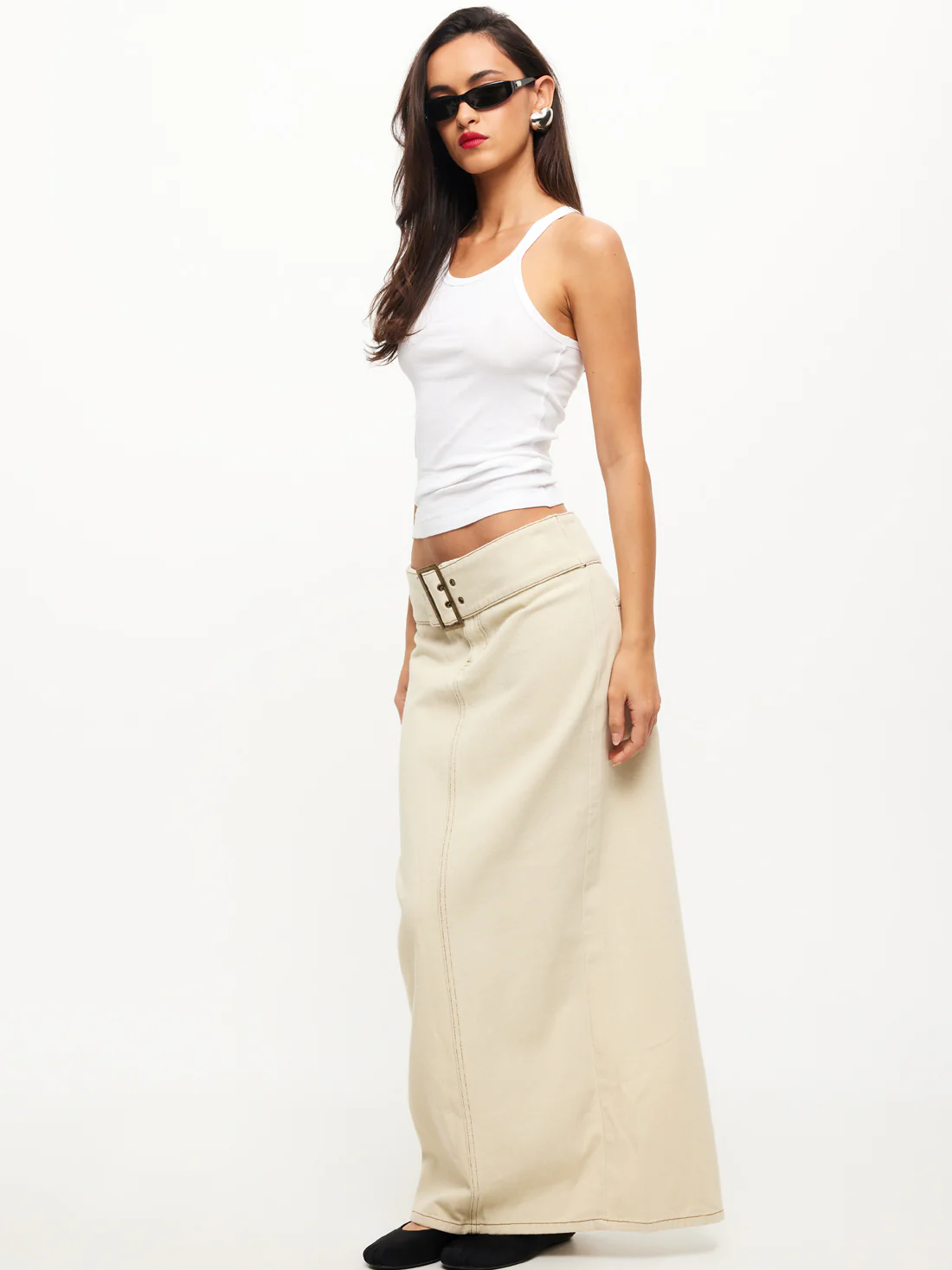 Uma Denim Midi Skirt