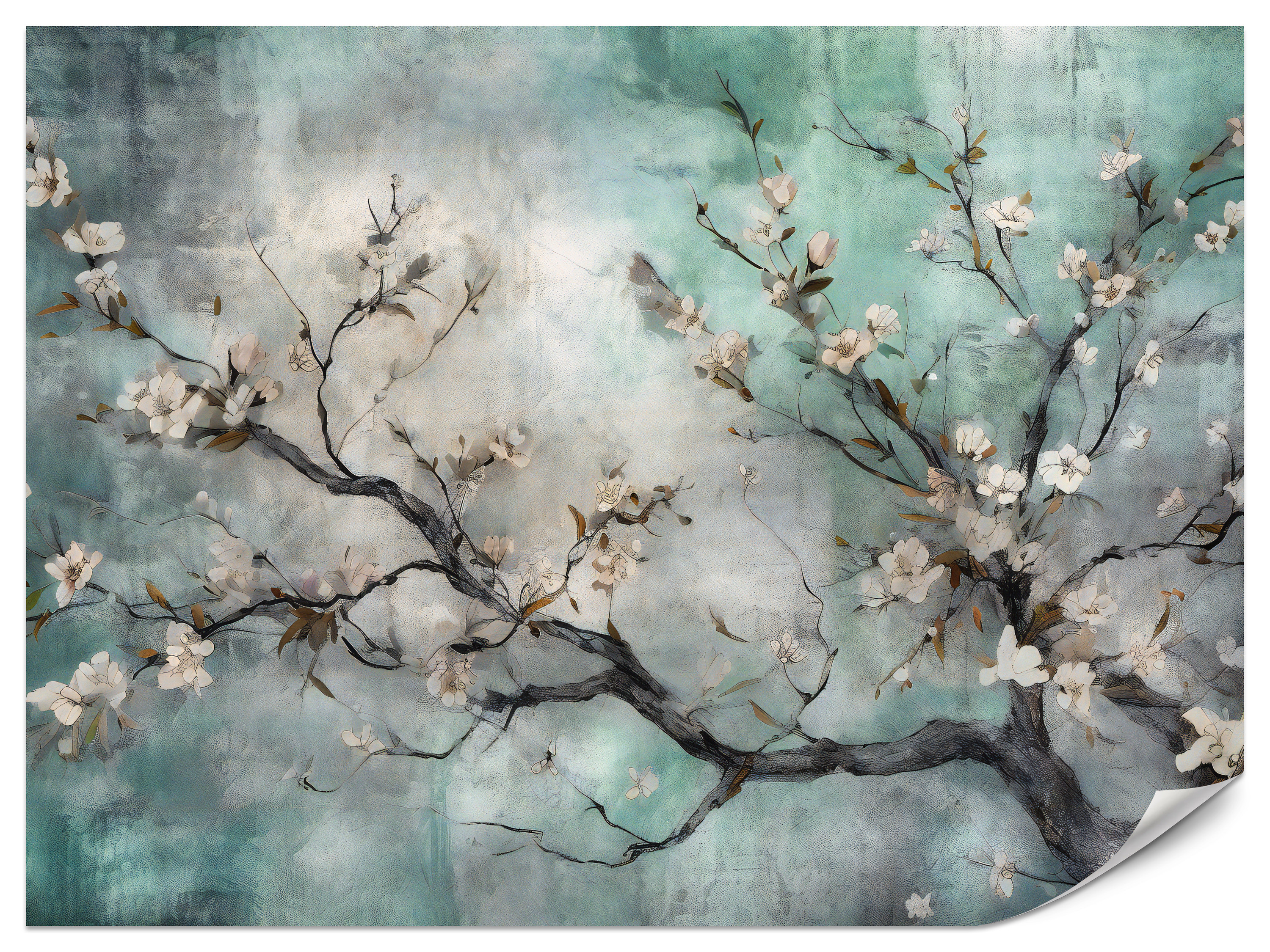 Fototapeta Abstrakcyjne kwiaty wiśni 150x105cm