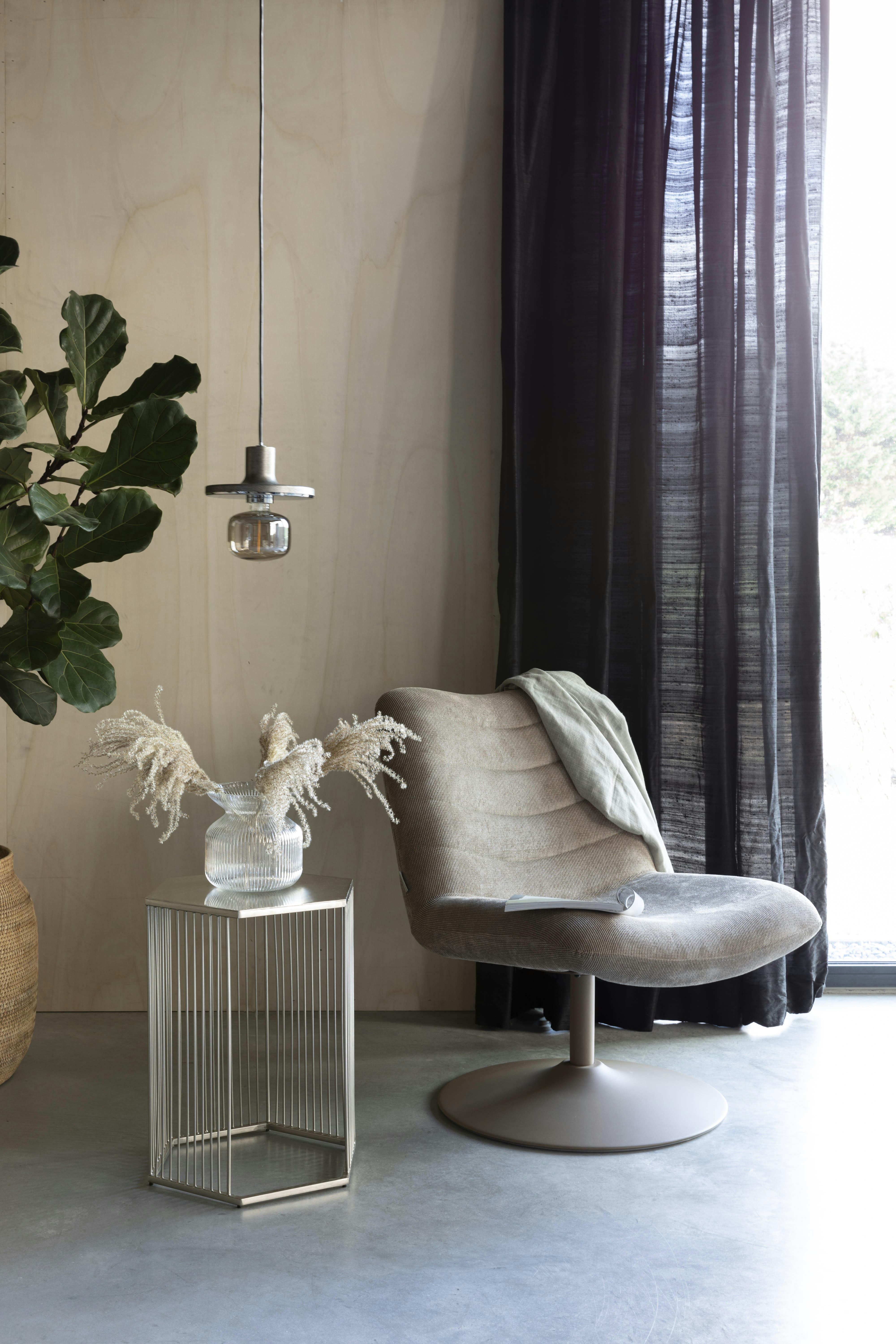 BUBBA - Chaise lounge en tissu beige