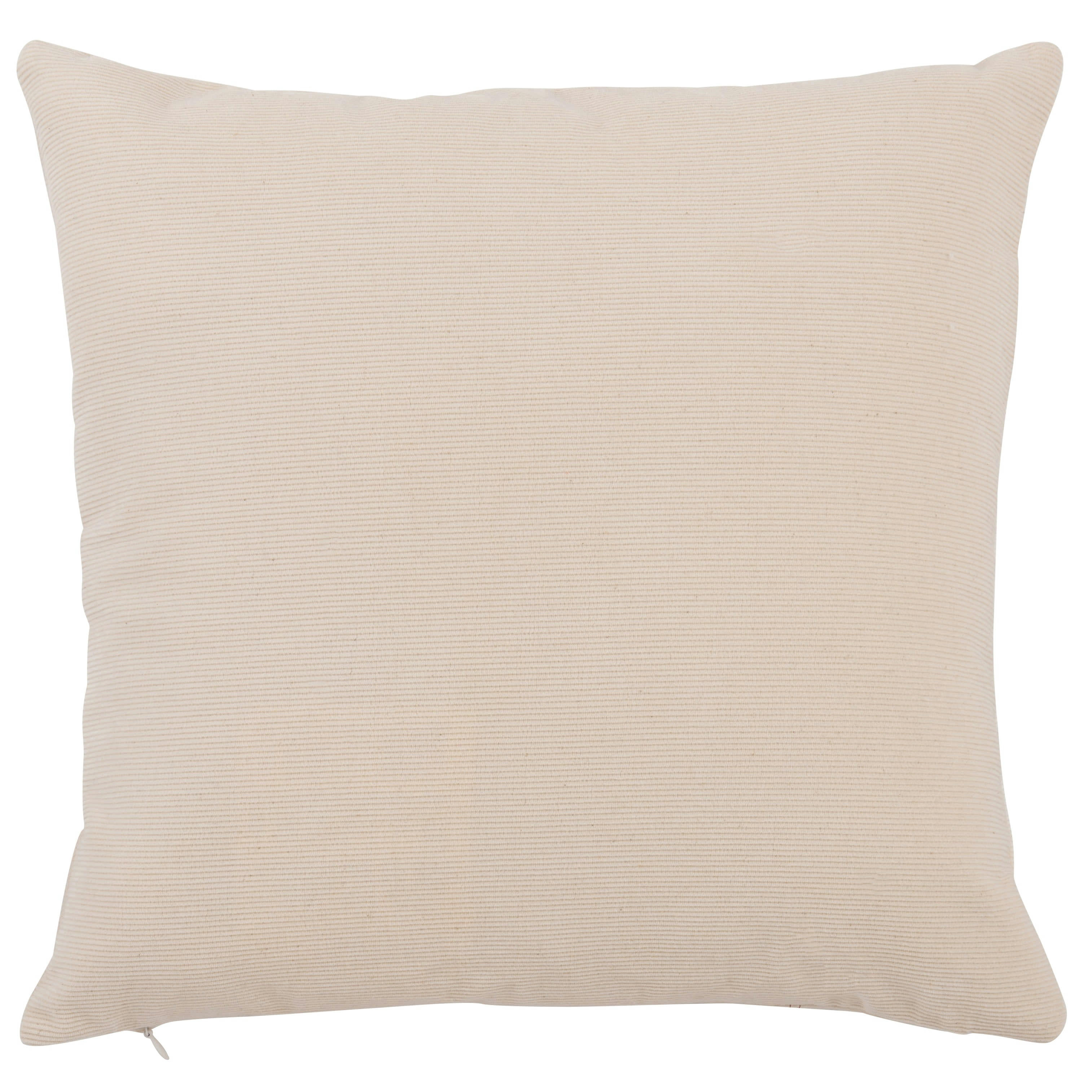 KULU - Housse de coussin en coton côtelé beige 40x40