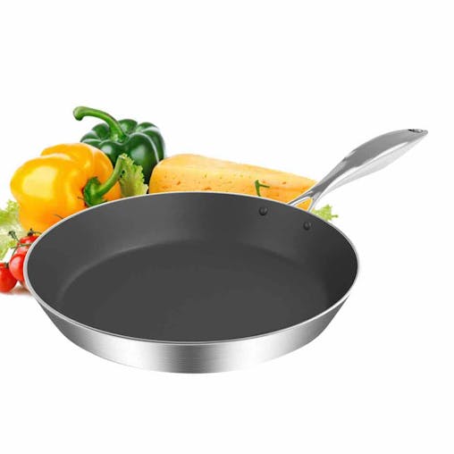 SOGA 4X Stainless Steel Fry Pan Induction Non-Stick Skillet
