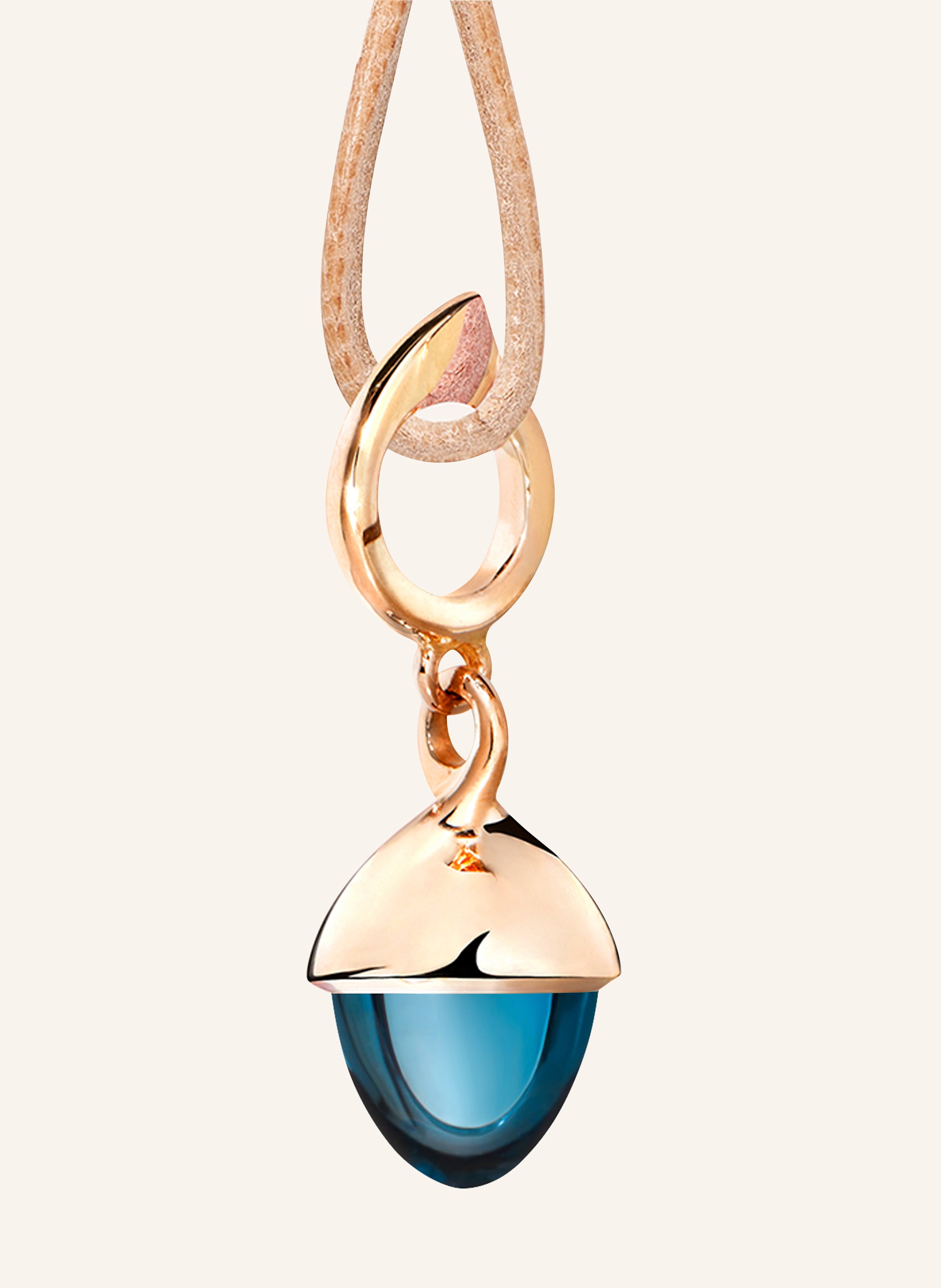 TAMARA COMOLLI Anhänger PENDANT MIKADO FLAMENCO LONDON TOPAZ aus 18 Karat Roségold mit London Topas