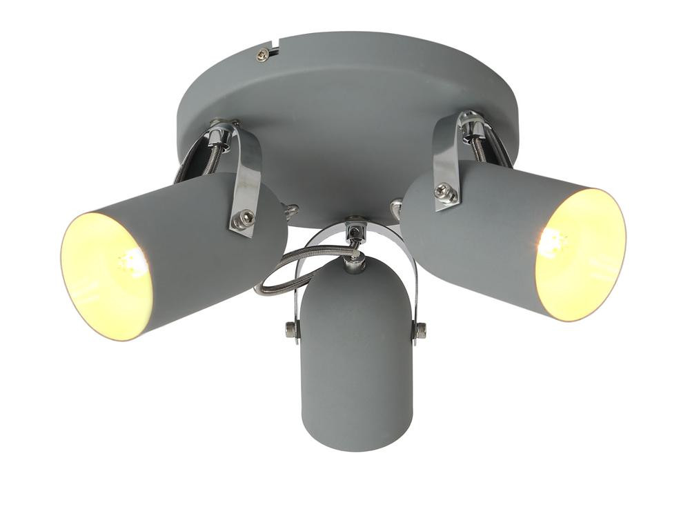 Lampa sufitowa szara GRAY 3xE14x40W wym: 17x32x32 cm Candellux