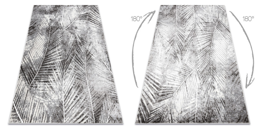 Dywan MATEO 8035/644 Nowoczesny liście palmy - strukturalny 80x150 cm