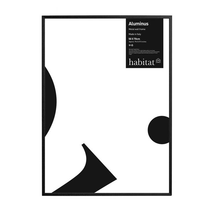 Habitat Aluminus Black Metal Picture Frame -50X70cm