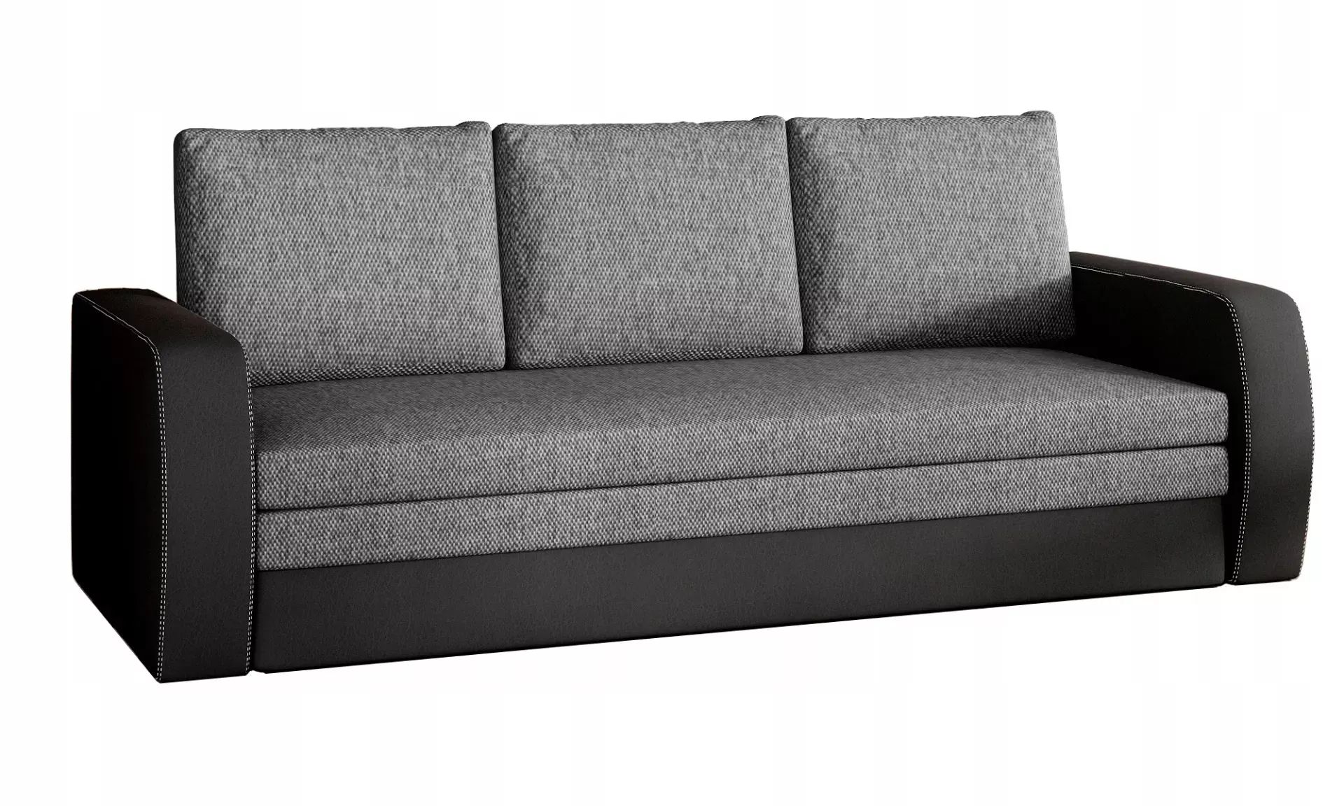 Sofa rozkładana z funkcją spania INVERSA szara/czarna