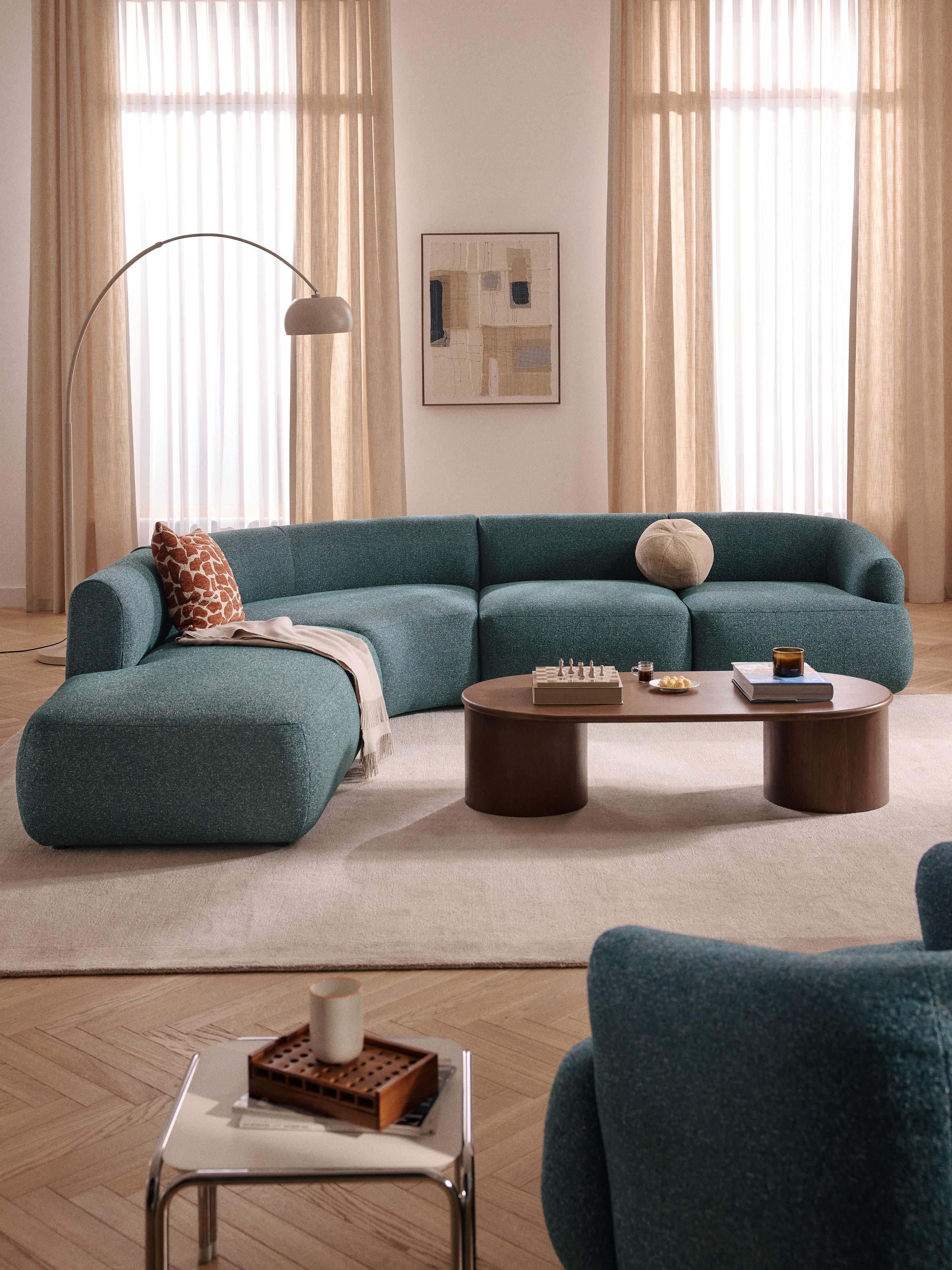Modulares Bouclé-Ecksofa Sofia (4-Sitzer)