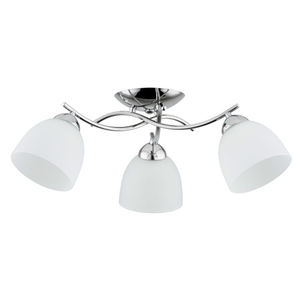 Lampa sufitowa chromowana biała TORINO 3xE27x15W wym: 22x60x60 cm Alfa