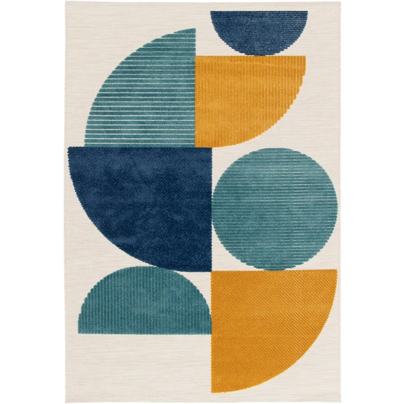 Outdoor-Teppich »Art deco Teppich 200x290 blue / yellow«, BxL: 200 x 290 cm