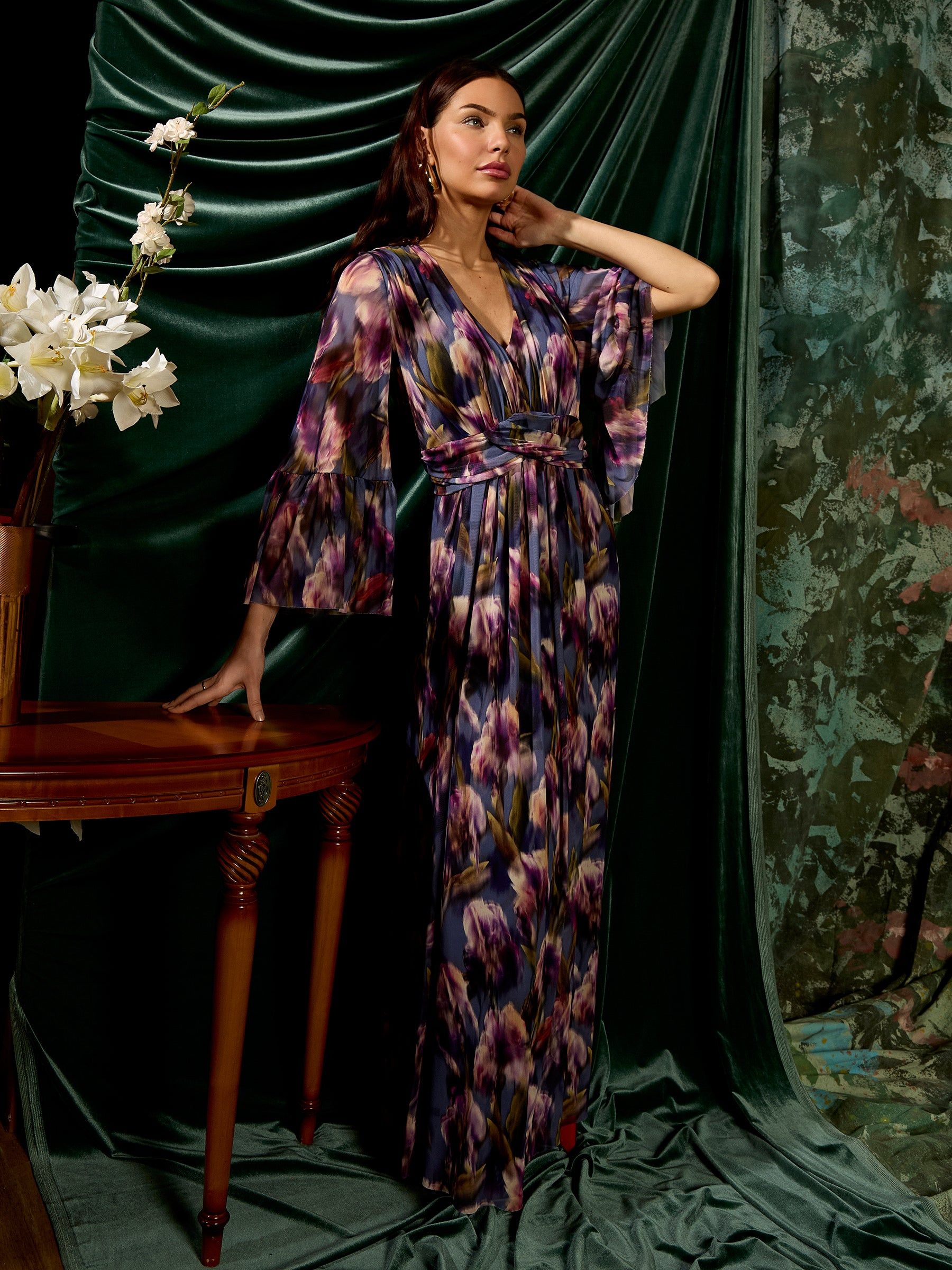 GWD by GEORGE W. DAVIES GWD Judy Floral Print Maxi Dress