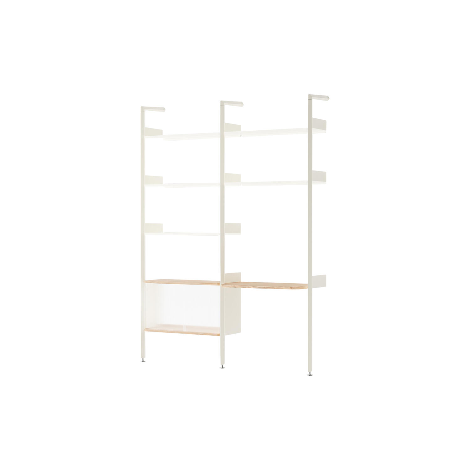Rombe IF2 & IF6 Shelving System Configuration D, alabaster