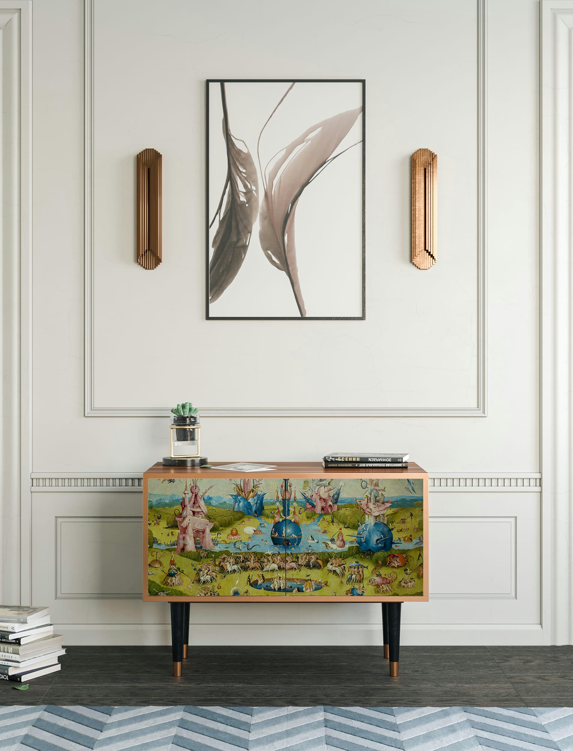 THE GARDEN BY HIERONYMUS BOSCH - Buffet bas  multicolore 2 portes L 94 cm