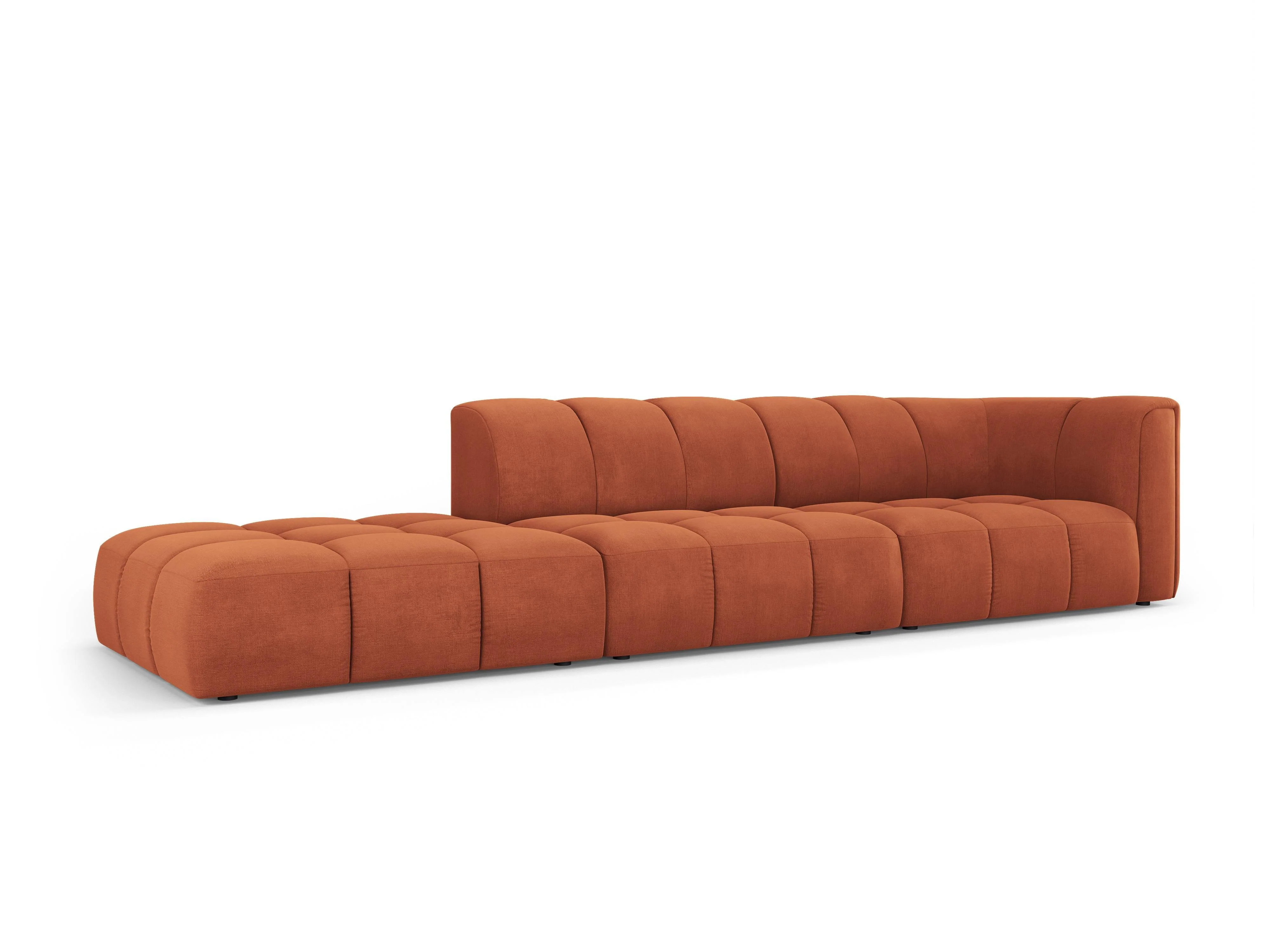 Hoekbank Francesca chenille links 4-zits