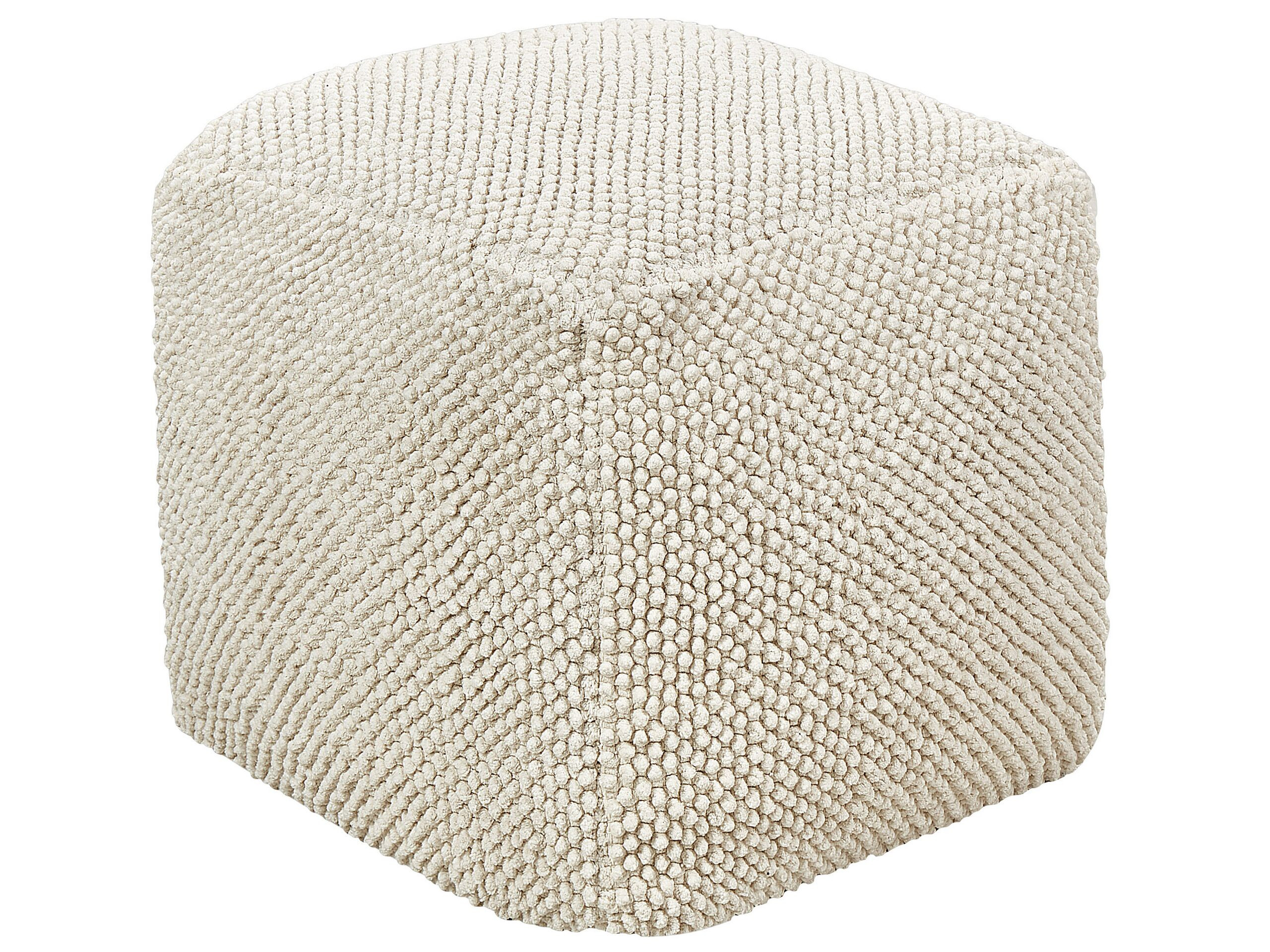 Pufa ottomana siedzisko 45x45x45 beżowa