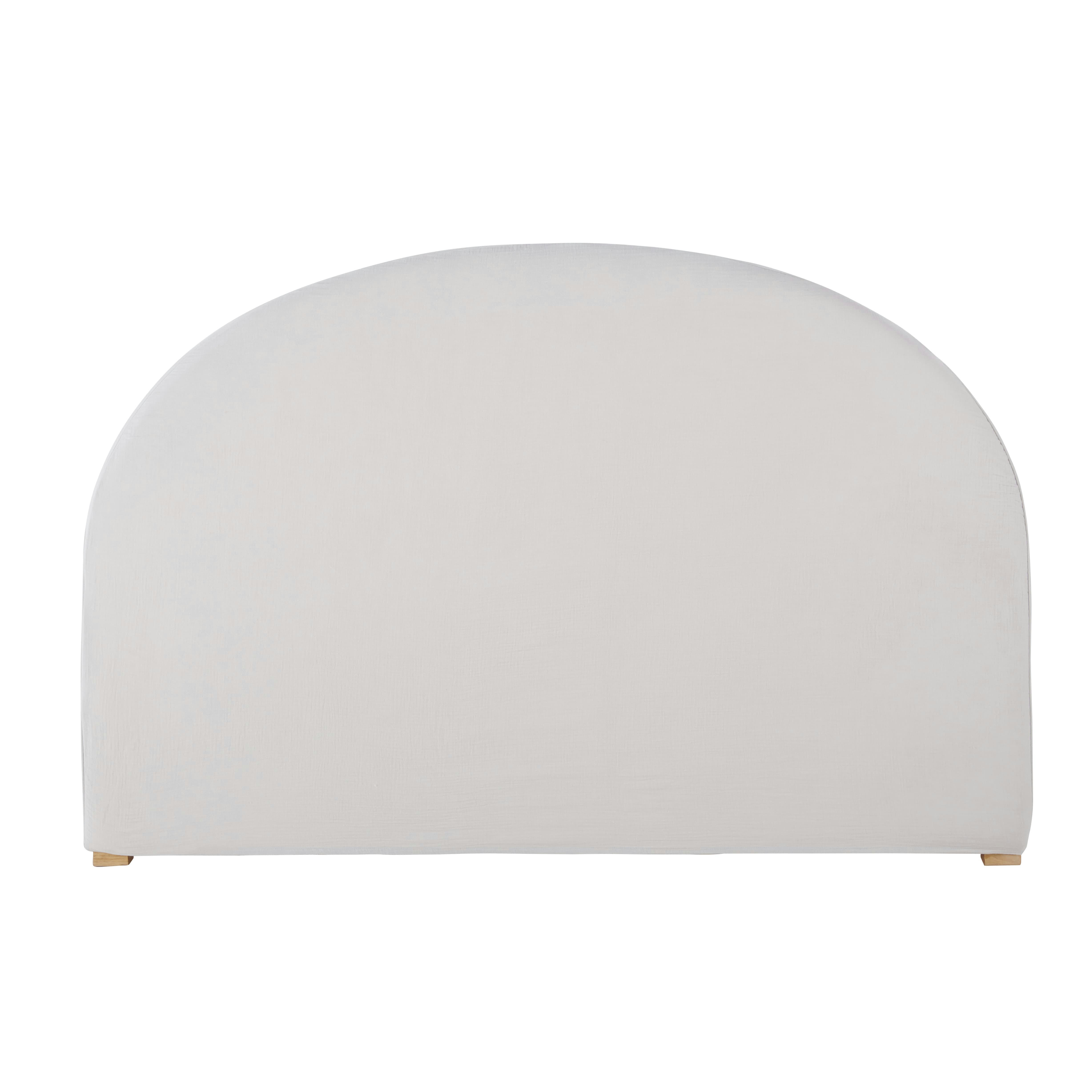 Come - Housse de tête de lit 140 en gaze de coton bio grise