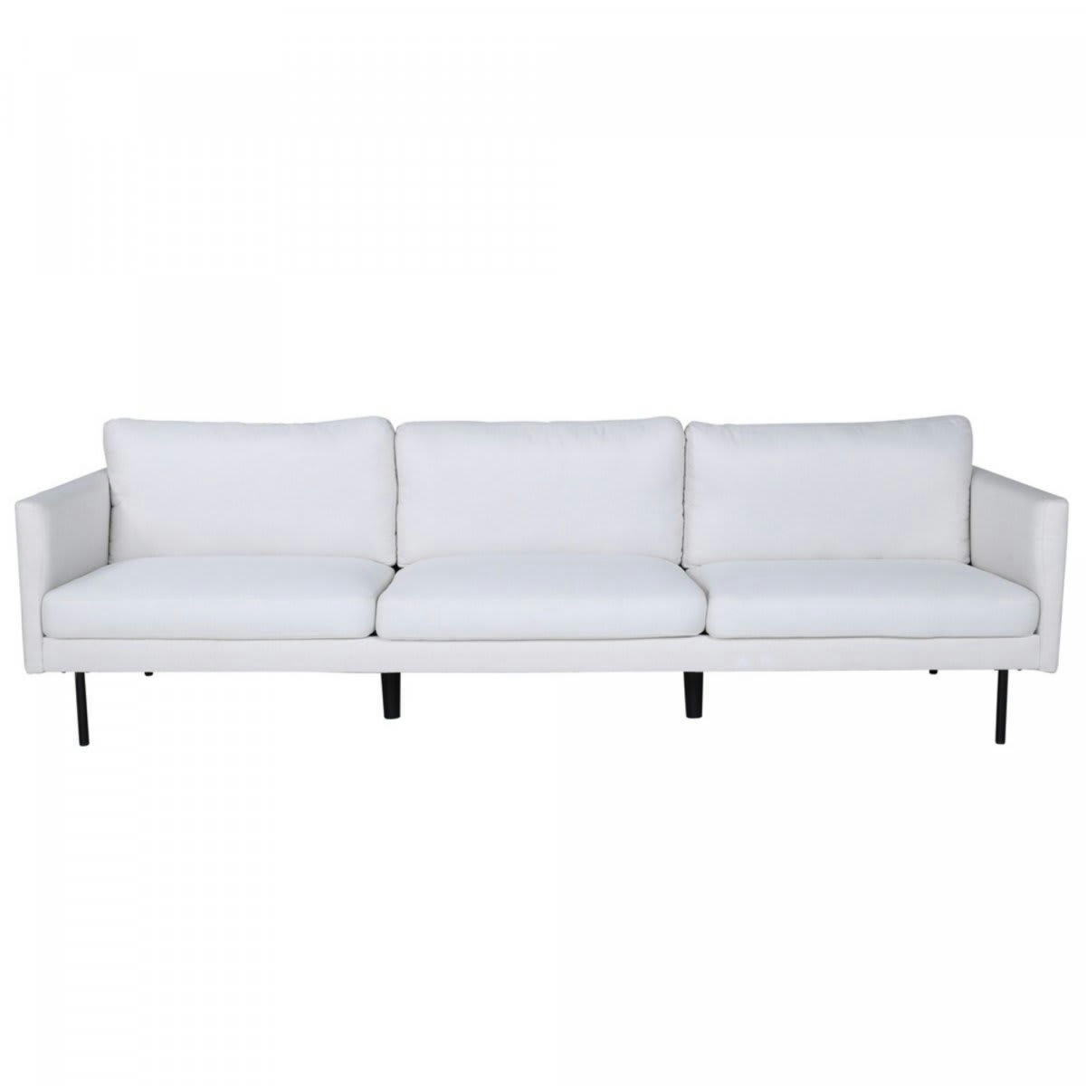 SOLAP - Canapé droit 3 places en tissu beige