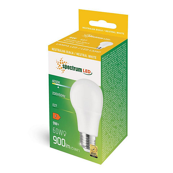 AMPOULE LED 9W FROIDE E27 230V WOJ 14611 6X10,8CM