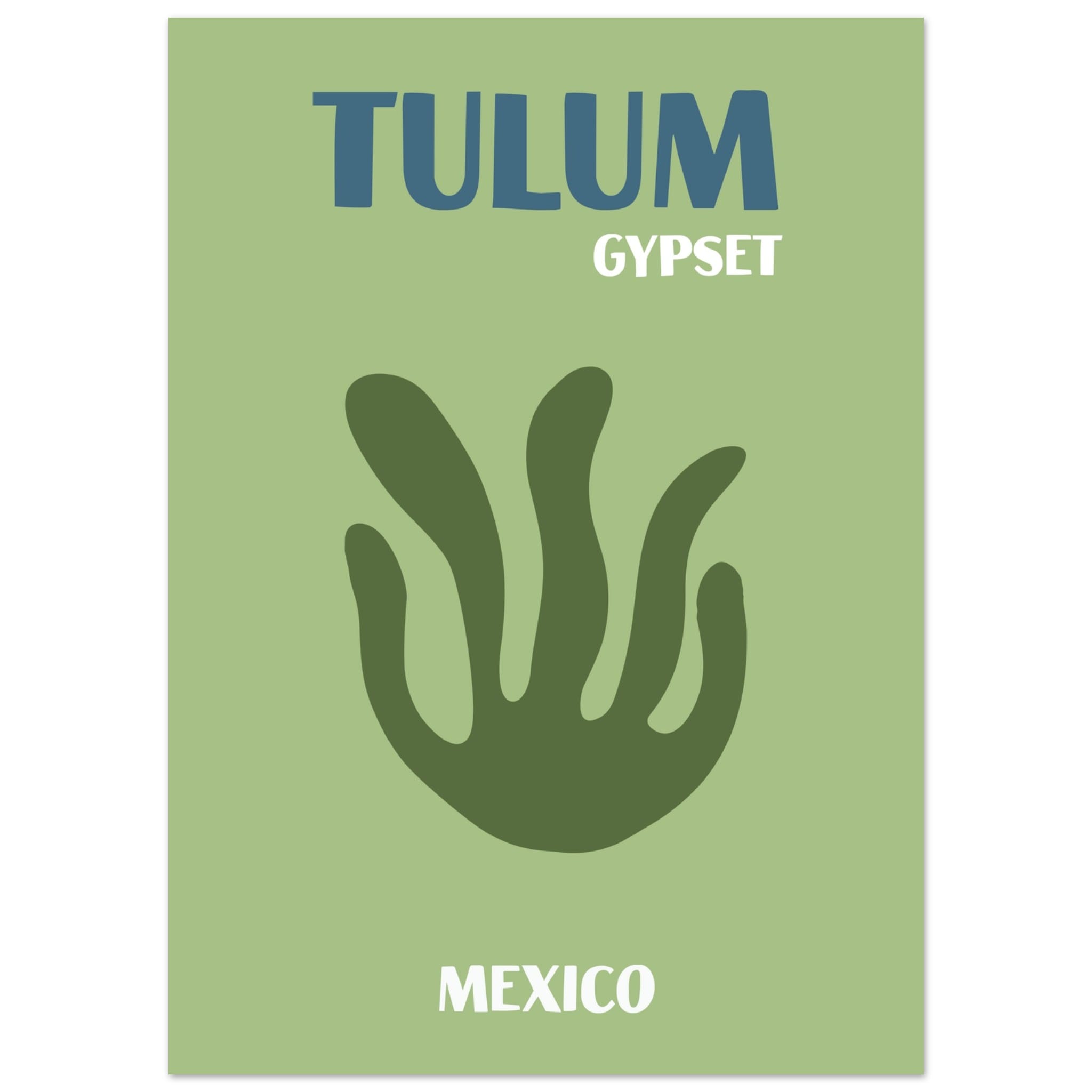 Artfulprints Poster Mexico - Tulum Gypset  - 50x70 cm - Groen