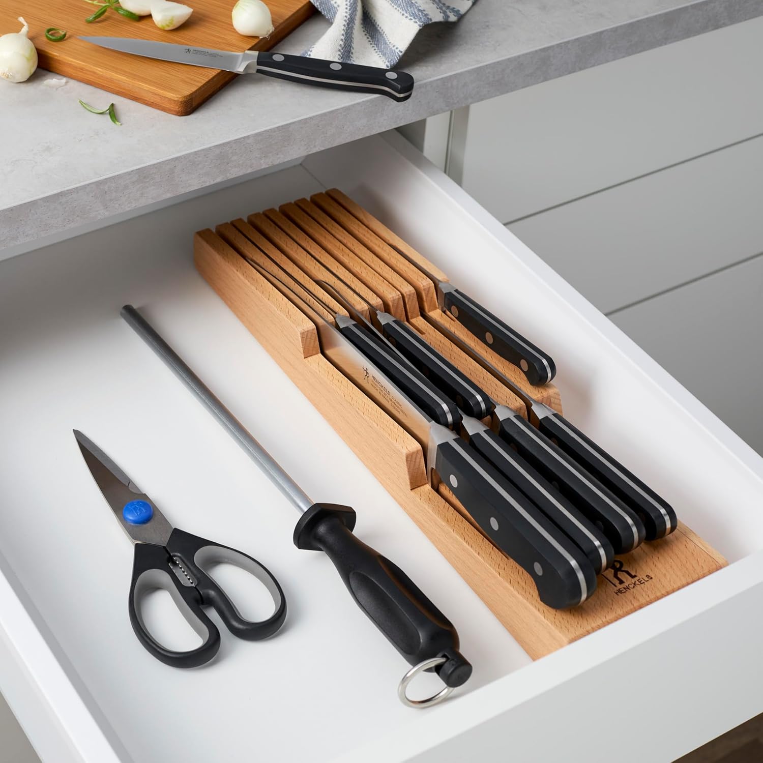Henckels Classic 11-pc Knife Block Set with In-Drawer Knife Tray