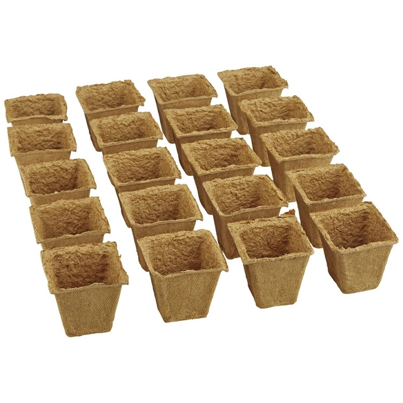 Anzuchttopf, Breite: 6 cm, braun, Naturfaser
