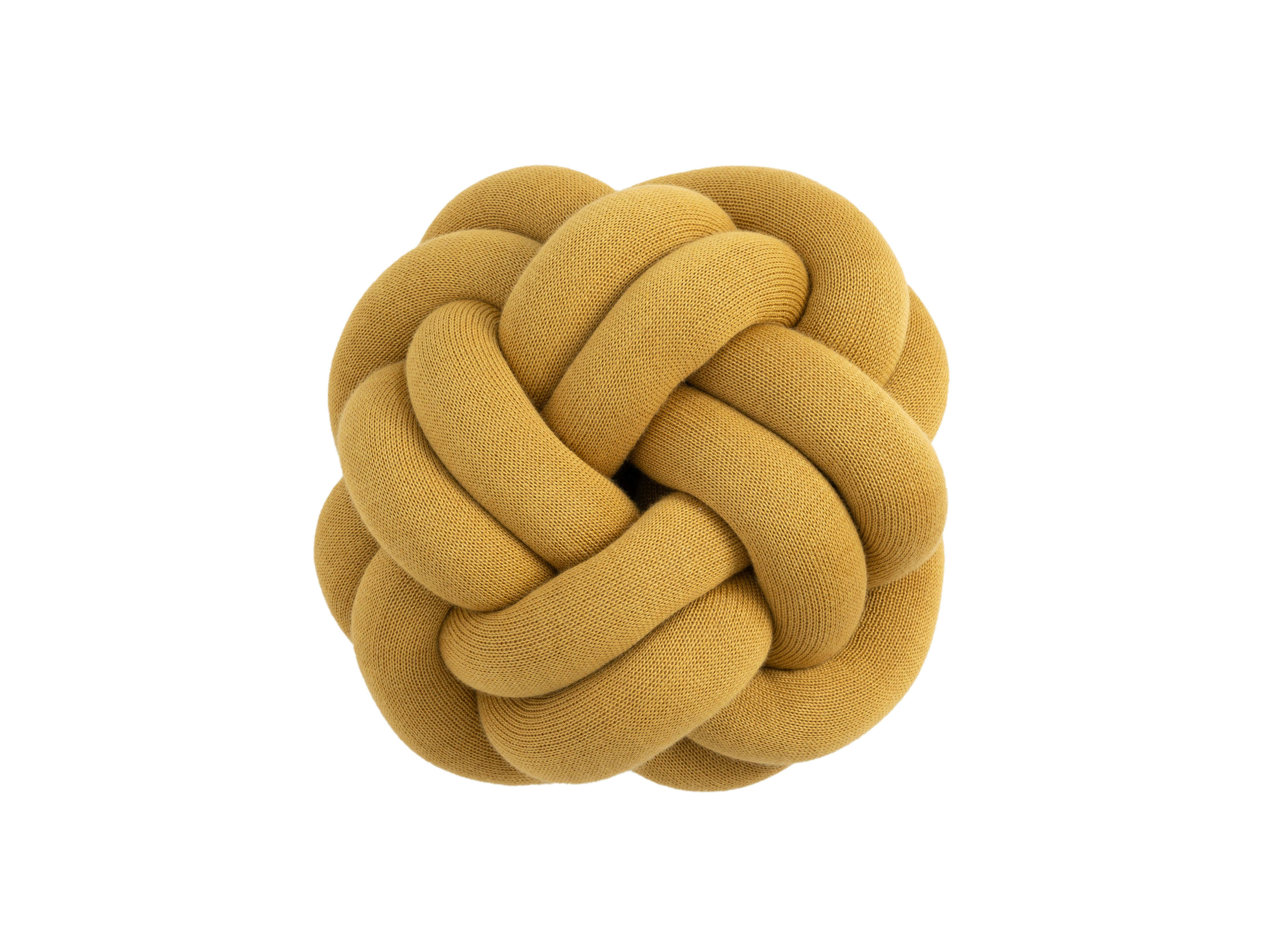 - Coussin Knot Tissus jaune 30x15x30 cm