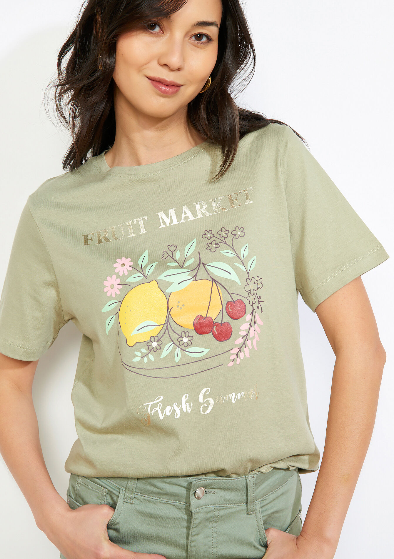 Irriserend tekstshirt