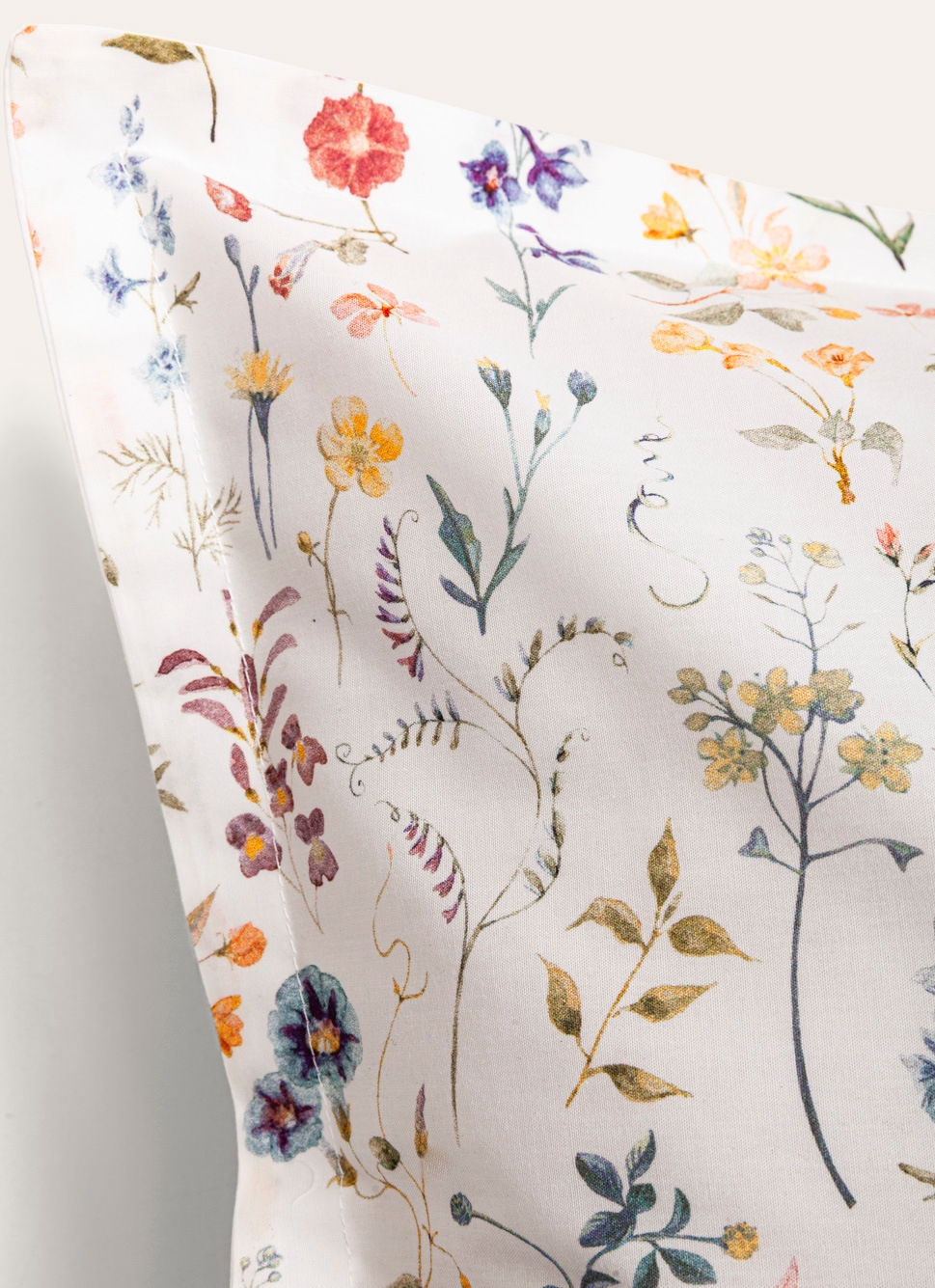 LOT DE2 TAIES D'OREILLER EN PERCALE FARRAH MULTICOLORE