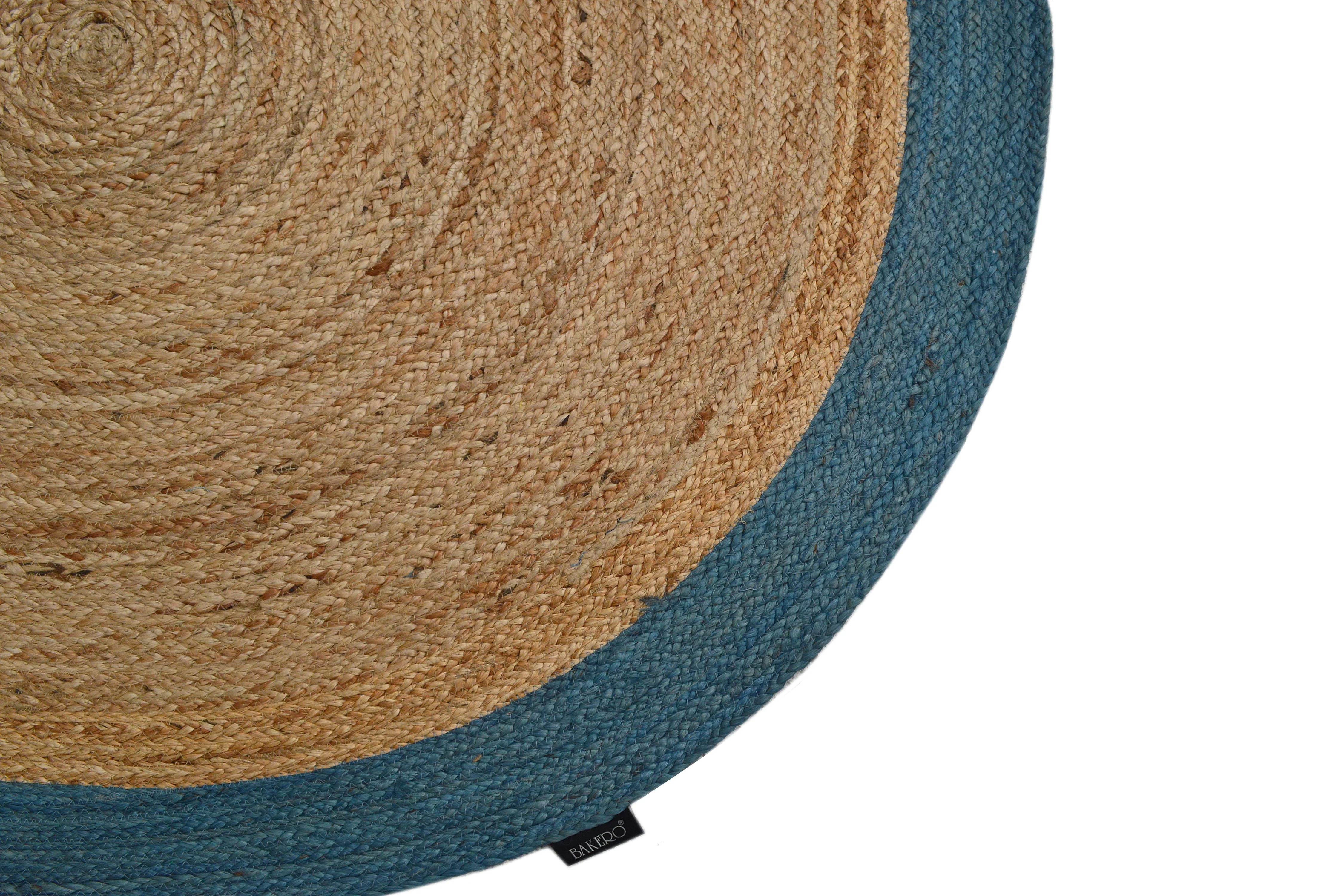 Vloerkleed Rylie rond handgemaakt jute