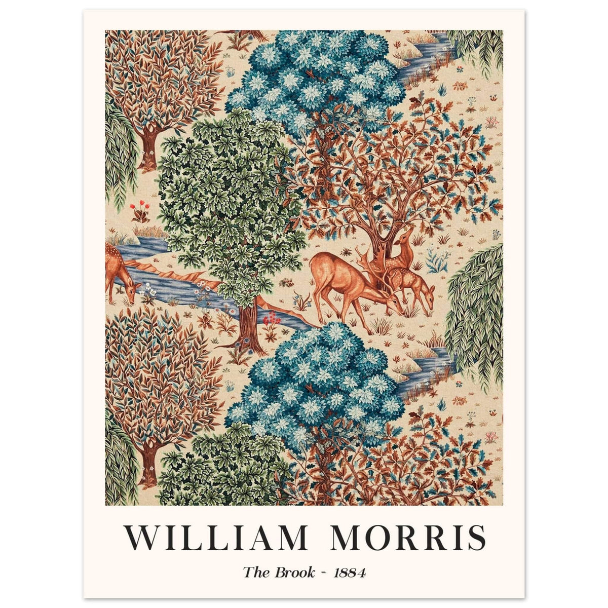 Artfulprints Poster William Morris - The brook  - 30x40 cm - Meerkleurig