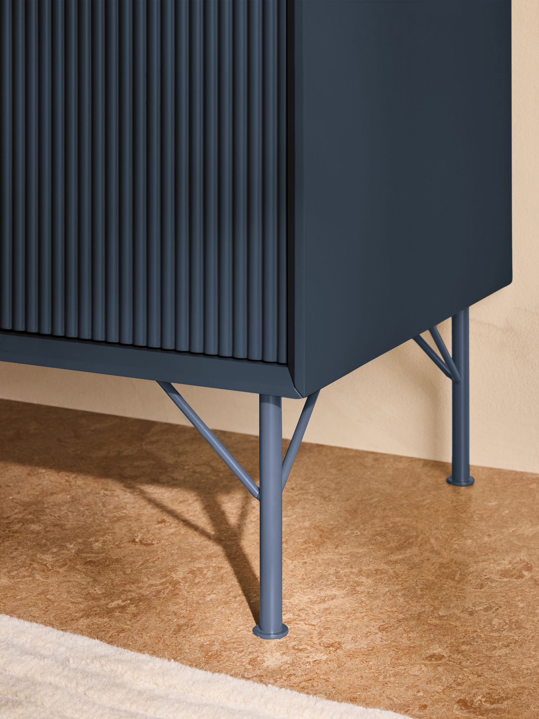 Elian Small Painted Sideboard in Navy Blue