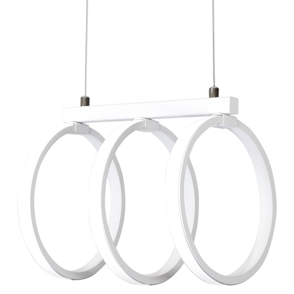 Lampa wisząca FLINTbiała LED 1x34W Ciepła biel 2100lm Polux